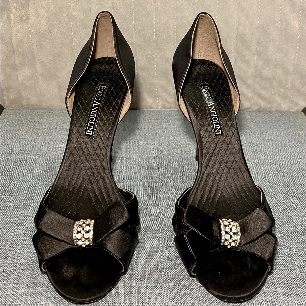 Enzo Angiolini Embellished Satin Heels